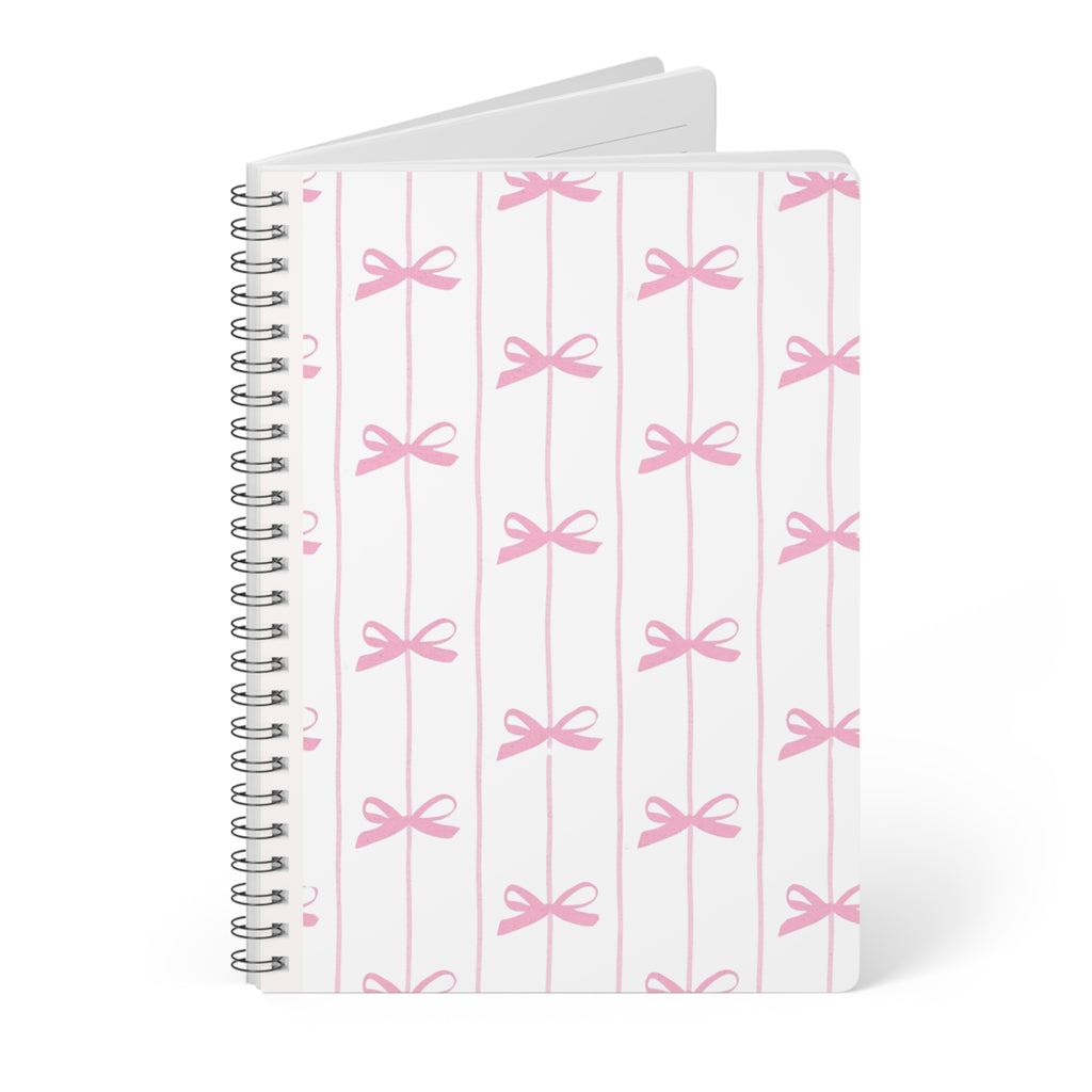 Pink Bow A5 Spiral Notebook