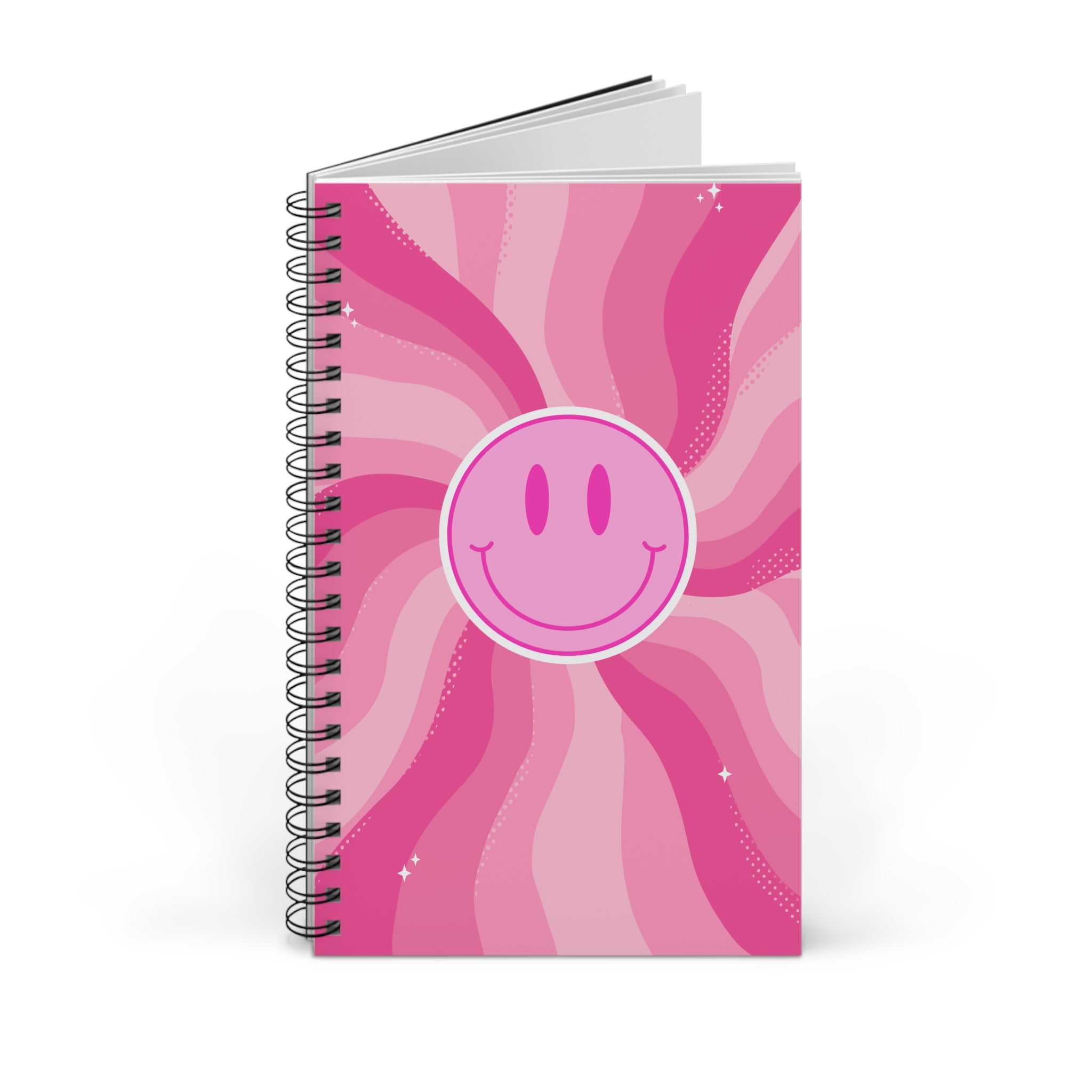Pink Smiley Face Spiral Notebook