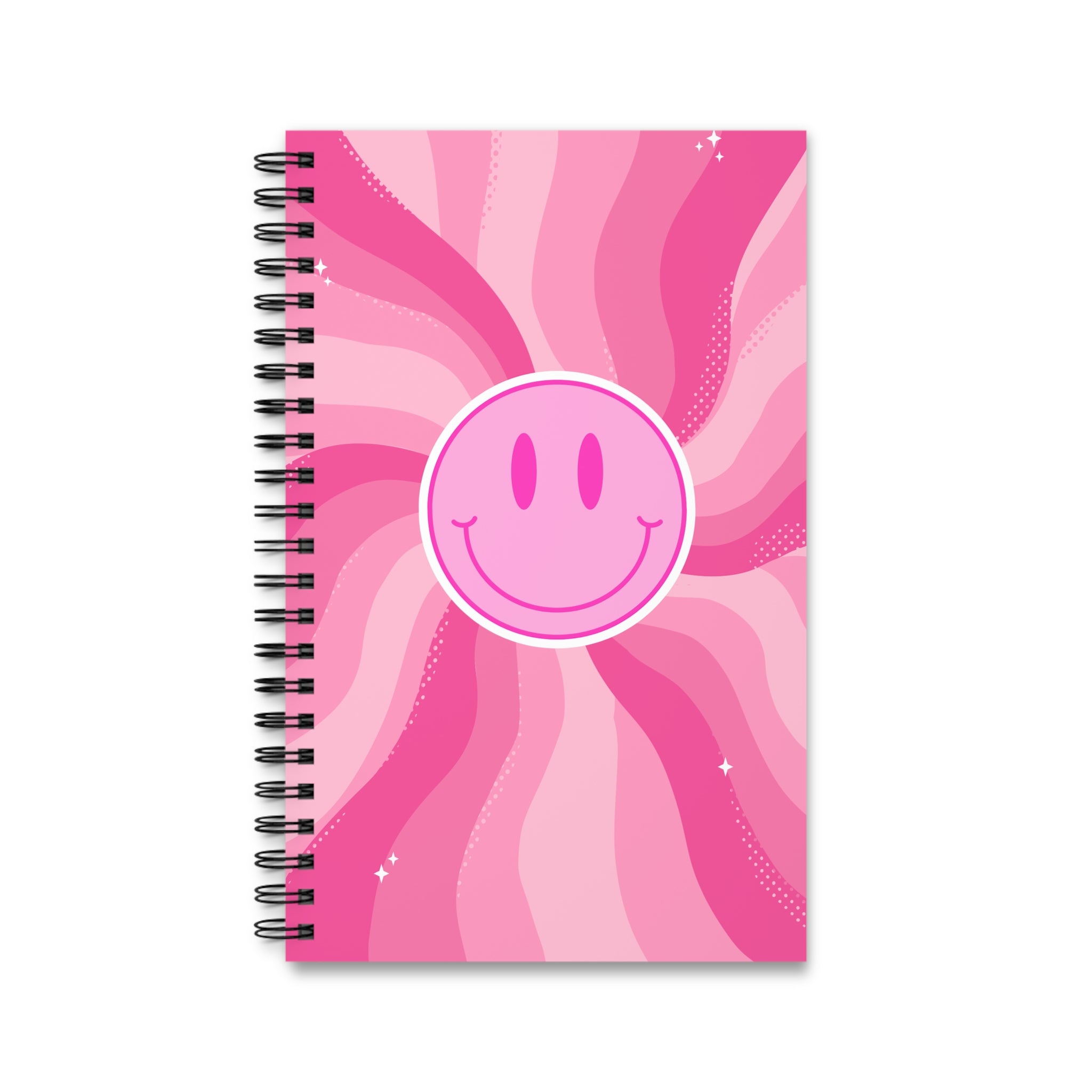 Pink Smiley Face Spiral Notebook