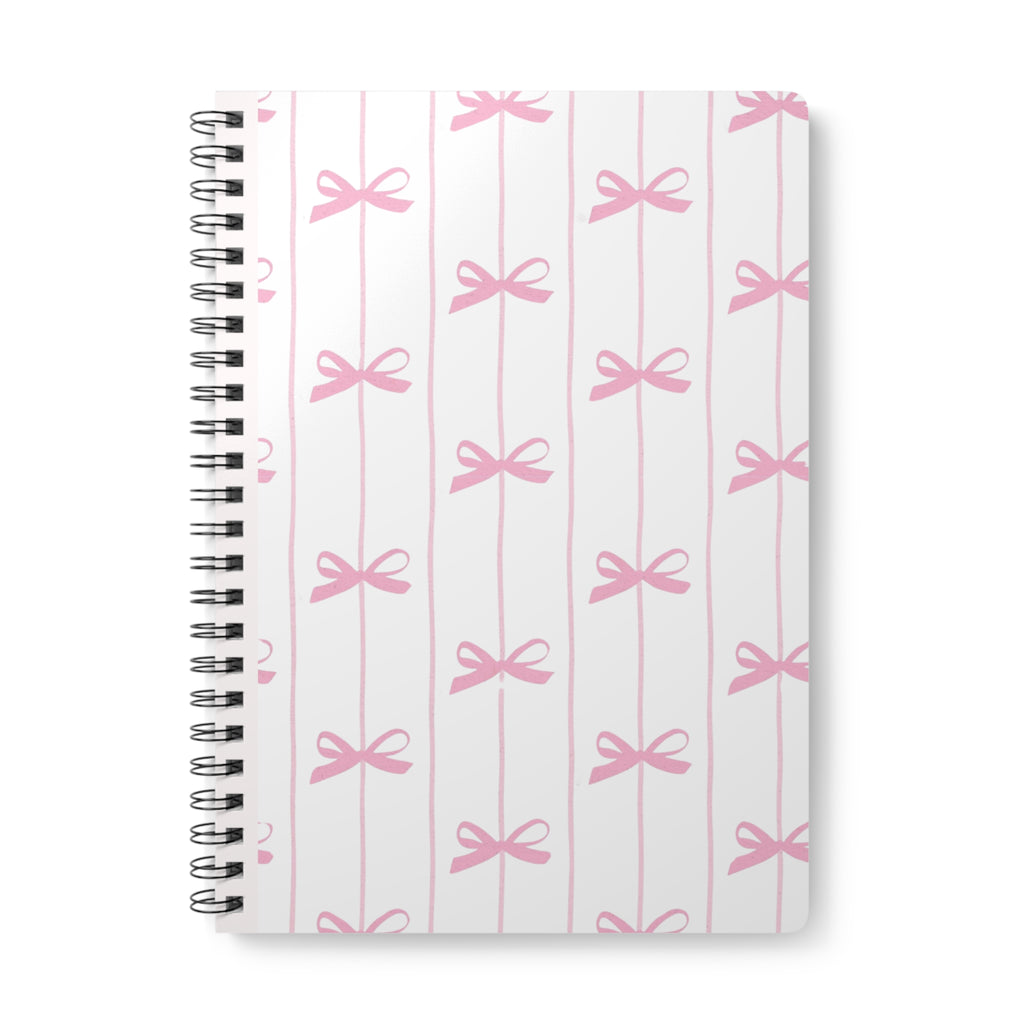 Pink Bow A5 Spiral Notebook
